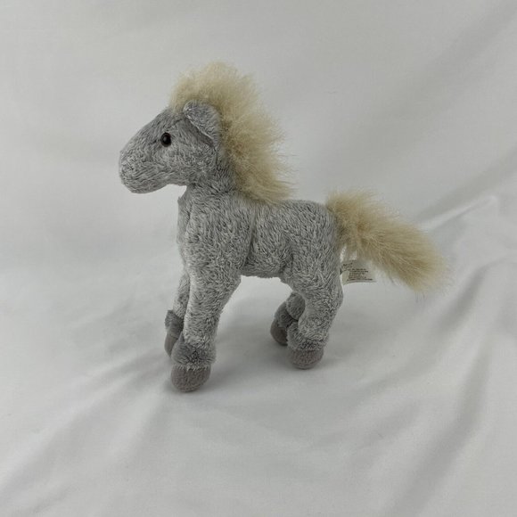 Russ Horse Gray 7 inch Plush Stuffed Animal Toy Tan Mane Tail - Picture 2 of 4